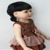 JD571 11-12inch 28-30CM Mini Curly Short Braids Ponytail Synthetic Mohair Doll Wigs (Black) view 2
