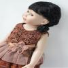 JD571 11-12inch 28-30CM Mini Curly Short Braids Ponytail Synthetic Mohair Doll Wigs (Black) view 3
