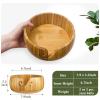 Wooden Yarn Bowl Holder, Craft Knitting Bowl with 8pcs Metal Crochet Hooks, 7.9''Large Yarn Holder Dispenser Yarn Storage Bowls, for Knitters & Crocheters (Bamboo 7.9 inch) view 3