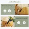 Wooden Yarn Bowl Holder, Craft Knitting Bowl with 8pcs Metal Crochet Hooks, 7.9''Large Yarn Holder Dispenser Yarn Storage Bowls, for Knitters & Crocheters (Bamboo 7.9 inch) view 4