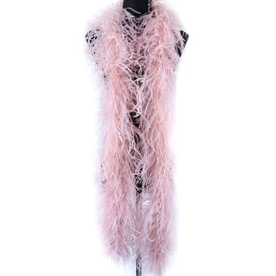 Fluffy Colored Ostrich Feathers Boas,Boa Costume Craft,Decoration for Wedding Party Dress Shawl Scarf Clothing Sewing Crafts Plumes 6 Ply 2 Meters (Color : Leather Pink, Size : 6 Ply)