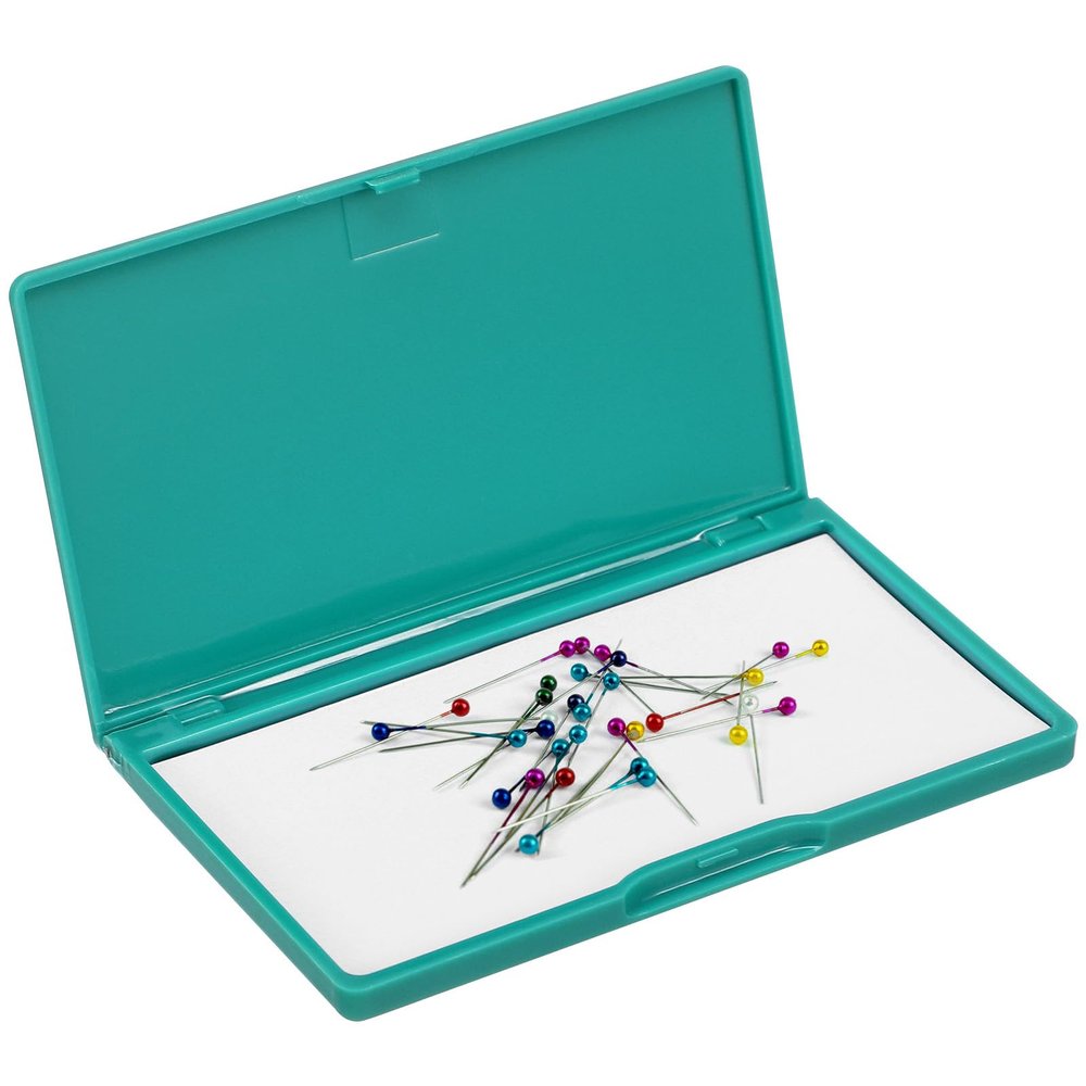 Ciieeo Magnetic Sewing Needle Box - Compact Portable Needle Storage Organizer with Magnetic Closure for Home Sewing Embroidery Cross Stitch and Craft Tools 4.33X2.59X0.39 Inch