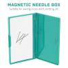 Ciieeo Magnetic Sewing Needle Box - Compact Portable Needle Storage Organizer with Magnetic Closure for Home Sewing Embroidery Cross Stitch and Craft Tools 4.33X2.59X0.39 Inch view 4