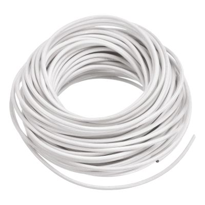 uxcell Round Leather Cord, 11 Yards 2mm Braiding Lacing String for Purse Handbag Shoelace DIY Crafts Bracelet Making, Pure White