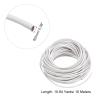 uxcell Round Leather Cord, 11 Yards 2mm Braiding Lacing String for Purse Handbag Shoelace DIY Crafts Bracelet Making, Pure White view 2