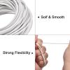 uxcell Round Leather Cord, 11 Yards 2mm Braiding Lacing String for Purse Handbag Shoelace DIY Crafts Bracelet Making, Pure White view 3
