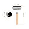 PATIKIL 3.5 Inch Rubber Roller Brayer, Anti Skid Hard Rubber Roller Tools for Wallpaper Art Craft Printing Printmaking Ink Stamping Tape Construction, Black view 2