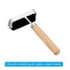 PATIKIL 3.5 Inch Rubber Roller Brayer, Anti Skid Hard Rubber Roller Tools for Wallpaper Art Craft Printing Printmaking Ink Stamping Tape Construction, Black view 3