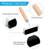PATIKIL 3.5 Inch Rubber Roller Brayer, Anti Skid Hard Rubber Roller Tools for Wallpaper Art Craft Printing Printmaking Ink Stamping Tape Construction, Black view 4