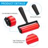 PATIKIL 4.5 Inch Rubber Roller Brayer Tools, Anti Skid Hard Rubber Roller for Wallpaper Art Craft Printing Printmaking Ink Stamping Tape Construction, Red view 4