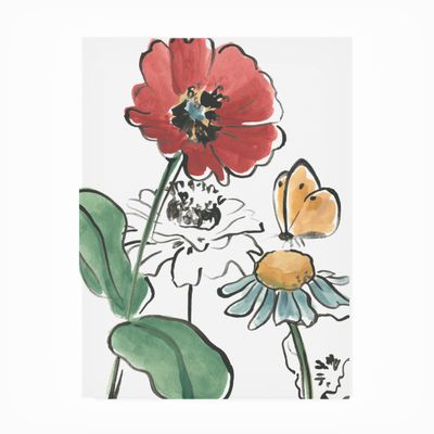 Trademark Fine Art June Erica Vess 'Boho Florals II' Outdoor Canvas 35x47