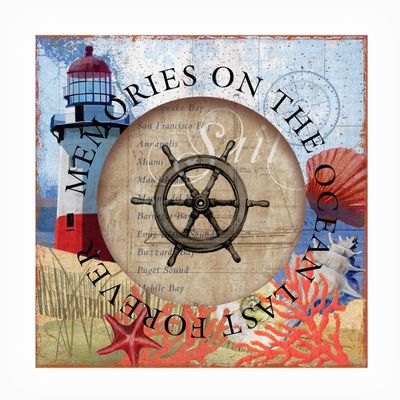 Art Licensing Studio 'Circled Lighthouse 1' Outdoor Canvas 24x24