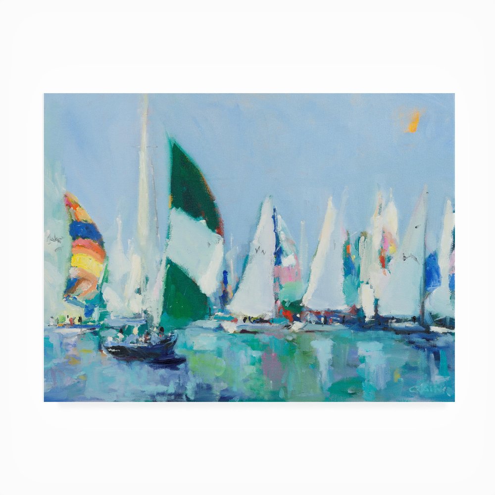 Curt Crain 'Parking Lot' Outdoor Canvas 18x24