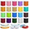 Cridoz 20 Rolls Wax String for Bracelet Making, Waxed Thread Bracelet Cord, Waxed Polyester Cord Bracelet Rope for DIY Bracelets, Necklace and Macrame view 1