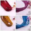Queenbox 100 Yards Metallic Thread, Embroidery Floss, Craft Needlework Friendship Bracelet Tassel for Sewing Quilting Clothing, Blue Gold view 4