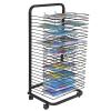 CMMC Mobile Art Drying Rack for Home or Classroom Use, Keep Artwork Protected While Drying, Space Saving Rack, Sturdy Paint Drying Rack with Lockable Wheels (Size : 25-Layer) view 1