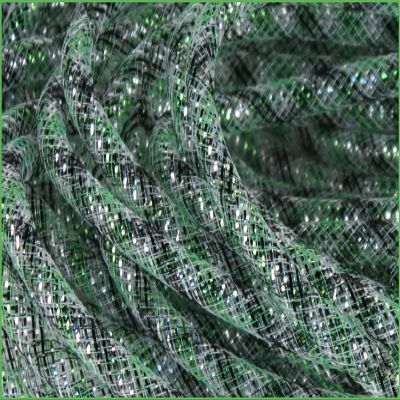 Black, Silver and Lime Green Metallic Foil Flex Tubing, 8mm x 30 Yards