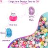 220 Pcs European Large Hole Spacer Beads, Zyehxed Assortment European Craft Beads Mixed Rhinestone Lampwork Bead Fairy Garden Bead for DIY Charms Bracelet Necklace Earring Jewelry Making Supplie view 2