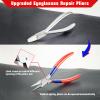 GOLD DEER Chain Nose Pliers Eyeglasses Repairing Plier Optical Adjusting Glasses Long-Nose Pliers Adjusting Eyeglass Arms Frame Pliers Eyeglass Sharp Needle Nose Pad Arm Pliers Jewelry Making Pliers view 4