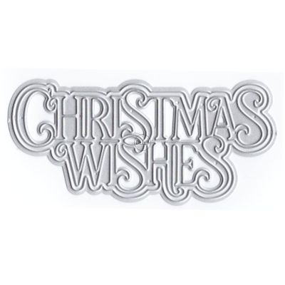 DzIxY Shadow Christmas Wishes Metal Cutting Dies for Card Making Kit Embossing Paper Die Cuts Scrapbook Machine Stencils Storage Pockets Supplies