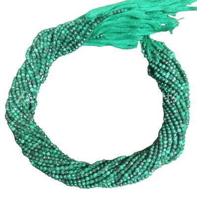 13 Inch Strand Green Mica Micro Cut Rondelle Faceted Gemstone Beads 2 mm Loose Handmade Beads Jewelry Making Crafts CHIK-STNRD-36307