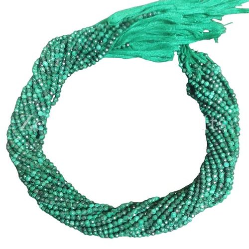 13 Inch Strand Green Mica Micro Cut Rondelle Faceted Gemstone Beads 2 mm Loose Handmade Beads Jewelry Making Crafts CHIK-STNRD-36307