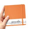 5" x 5" Hardcover Sketch Book,Small Mixed Media Sketch Pad,58 Sheets 150GSM Acid-Free Artist Drawing Paper,Travel Journal Blank Notebook for Adults Painting,Illustration,Art Supplies.Burnt Orange view 1
