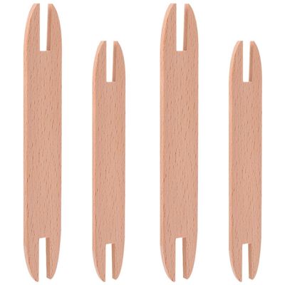 4pcs DIY Wooden Weaving Shuttles Small and Big Size Wood Knitting Tools Knitting Weaving Tools