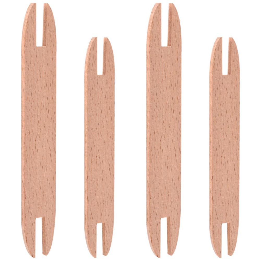 4pcs DIY Wooden Weaving Shuttles Small and Big Size Wood Knitting Tools Knitting Weaving Tools