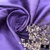 Fabric Mart Direct Purple 100% Pure Silk Dupioni Fabric By The Yard, 6 Continuous Yards 41 inches Width Pure Raw Silk Solid Color Purple Wholesale Upholstery Silk Fabric for Curtains view 2