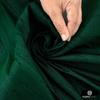 Fabric Mart Direct Bottle Green 100% Pure Silk Dupioni Fabric By The Yard, 14 Continuous Yards 41 inches Width Pure Raw Silk Solid Color Green Wholesale Upholstery Silk Fabric view 2