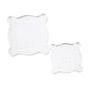 COHEALI Acrylic Stamp Blocks 2 Pack 2.93 Inch Clear Stamping Blocks with Comfortable Grip for DIY Crafting Card Making Scrapbooking view 1