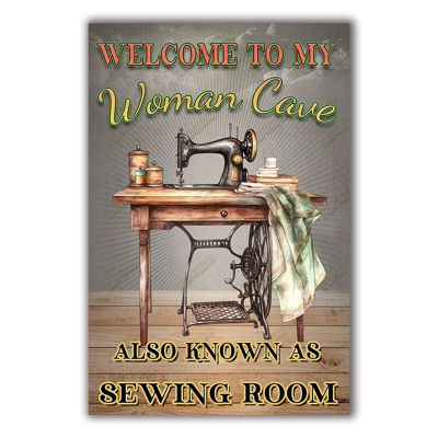 FLFGIDD Decor Canvas Wall Sewing Woman Cave for your relatives and friends 24X36inch-Without Framed