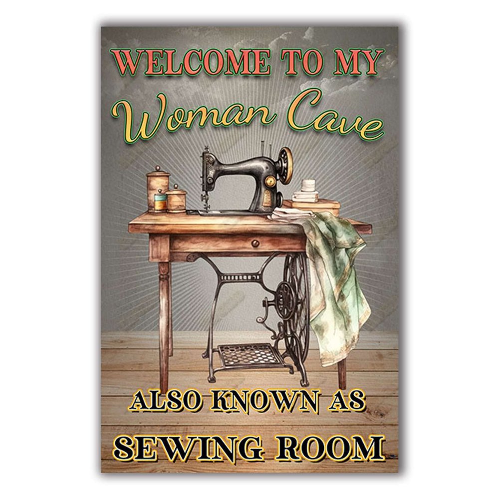 FLFGIDD Decor Canvas Wall Sewing Woman Cave for your relatives and friends 24X36inch-Without Framed