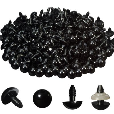 Zhbrchz 320pcs Include 160pcs 12mm Black Plastic Safety Eyes Crafts Safety Eyes with 160pcs Washers for Amigurumi Crochet Bears Stuffed Animals Doll Making