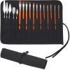ECHSRT Paint Brush Holder Roll Up Case Storage for Artist Acrylic Oil Watercolor, Holders and Organizers 30 SlotsBlack view 1