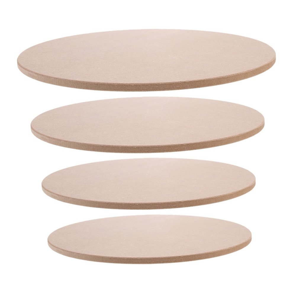 TEHAUX DIY Pottery Kit 4pcs Clay Drying Boards Wood Discs for Sculpting Unfinished Wood Base Plate Easy to Use