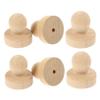 EXCEART 6pcs Wooden Stamp Handles for Scrapbooking Invitations Smoothly Polished Wax Seal Stamps Wood Material Comfortable Grip for -Term Use view 1