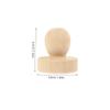 EXCEART 6pcs Wooden Stamp Handles for Scrapbooking Invitations Smoothly Polished Wax Seal Stamps Wood Material Comfortable Grip for -Term Use view 2