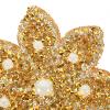 EXCEART Rhinestone Flower Shaped Patch Iron Applique for Wedding Dress Embellishment and Lightweight for Clothes Bags Backpacks and More view 4