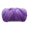 Velvet Chunky Yarn Bulky Giant Arm Knitting Y arn, Super Soft Jumbo Tube Weight, Fluffy DIY Crochet Hand Making Washable for Blanket, Pet Bed, Rugs Pillow (2.2lb-Purple) view 1