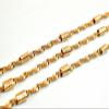 18K Pinky Gold Filled EP Chain Twisted Herringbone Chain, Tube Chain Width 2.5mm Thick 2.5mm Findings Sold by Foot PGF25 view 1