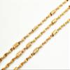 18K Pinky Gold Filled EP Chain Twisted Herringbone Chain, Tube Chain Width 2.5mm Thick 2.5mm Findings Sold by Foot PGF25 view 4