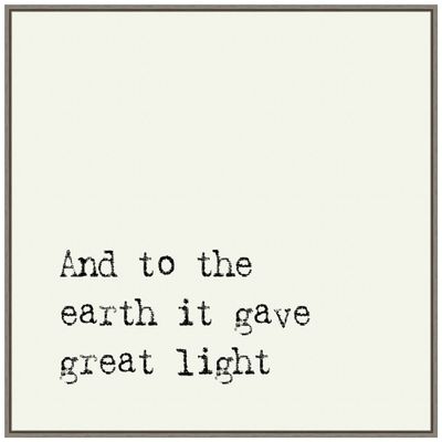 Amanti Art Framed Canvas Wall Art 30x30 Great Light Portfolio, Framed Wall Art Canvas, Typography Artwork, Country Rustic Decor, Large Poster Painting for Living Room, Bedroom, Bathroom