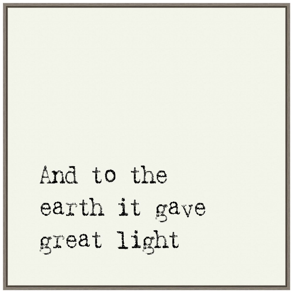 Amanti Art Framed Canvas Wall Art 30x30 Great Light Portfolio, Framed Wall Art Canvas, Typography Artwork, Country Rustic Decor, Large Poster Painting for Living Room, Bedroom, Bathroom