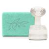 CRASPIRE Acrylic Soap Stamp Olive Leaf Handmade Clear Soap Chapter Branch Imprint Embossing with Handle 1.57" Embossing for DIY Arts Crafts Making Wedding Clay Cookie Pottery Biscuits Projects view 1