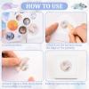 WANDIC 16 Sheets Rub On Transfer Stickers, Moon Sky Theme Decals Aesthetic Decor Transfer Stickers for Scrapbook Journal Planner Album view 3