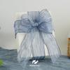 HUIHUANG Blue Wire Ribbon 2.5 inch Metallic Crinkle Dusty Blue Wired Ribbon for Bows Making Gift Wrapping Wreaths Holiday Home Decor DIY Crafts Christmas Tree Bows -10 Yards view 3