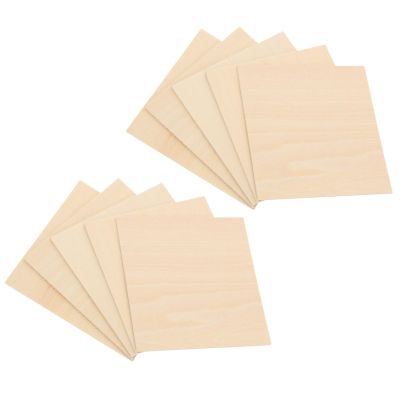 EXCEART 10pcs Blank Wood Planks for Crafting Engraving and Artistic Projects for Home Decor Models and Educational Activities
