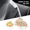 100 Sets Crystal Rivets Rhinestone Rivets Studs, 12mm White Clear Crystal Rivets Rapid Rhinestone Stud Spots Studs for Leather Craft DIY Making(Gold) view 3